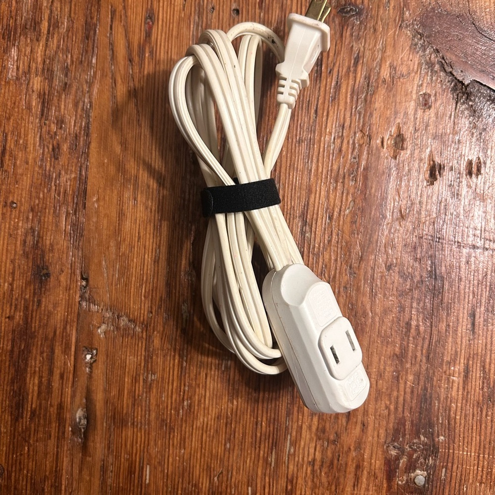 12' White Power Cord - 2 Prong‎